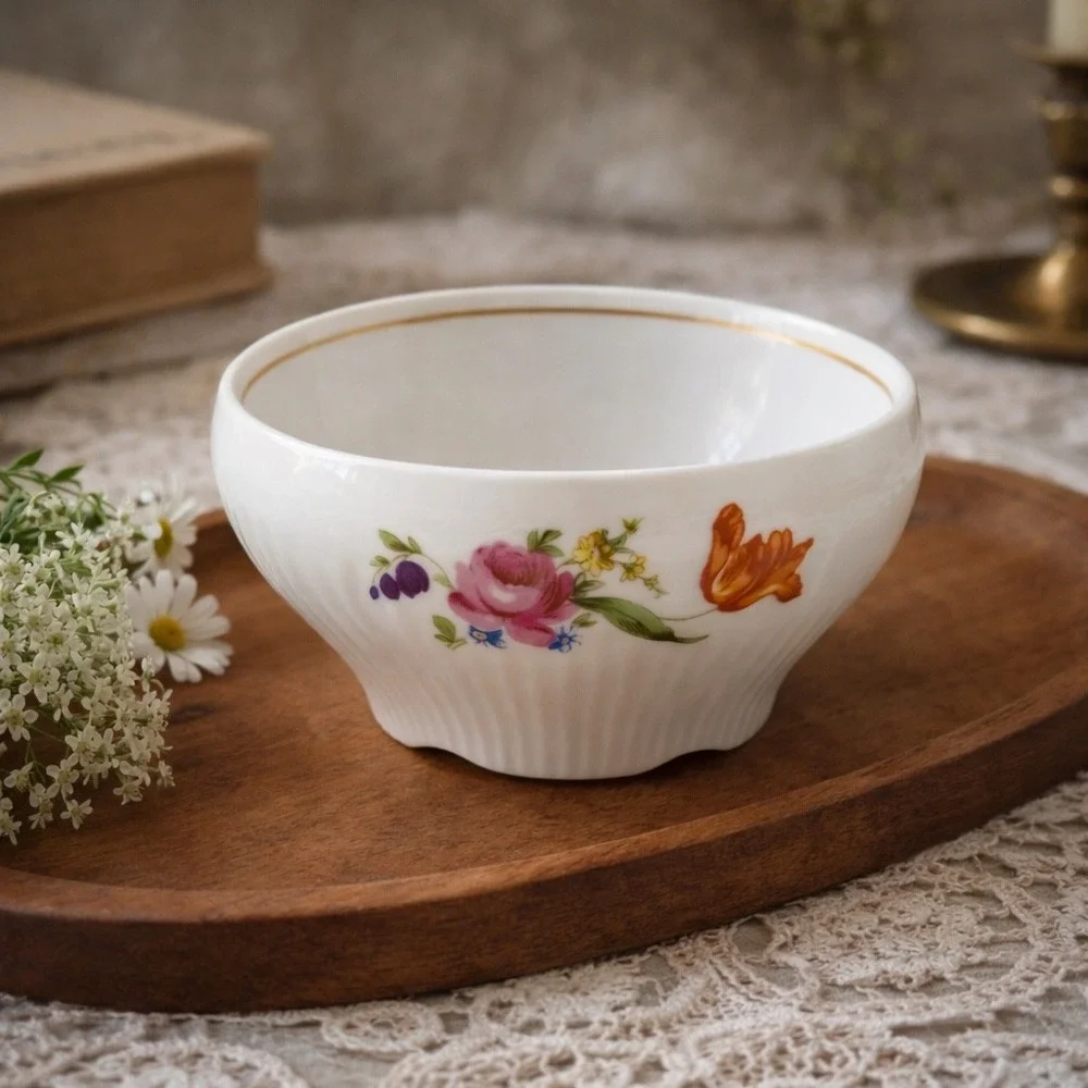 Vintage JLMENAU Floral Porcelain Bowl GDR Germany 5